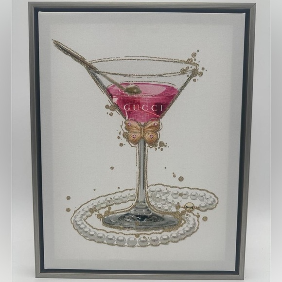 Gucci Pink Cocktail Canvas Art - Picture 1 of 3